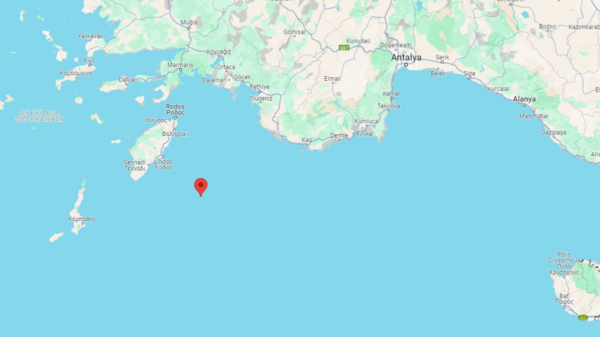 Akdeniz’de 4.3 büyüklüğünde deprem | Son depremler