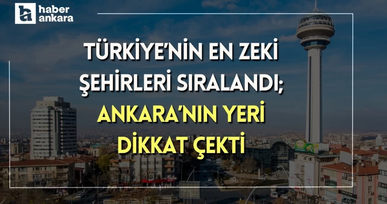 Türkiye’nin en zeki şehirleri sıralaması belli oldu! İşte listede Ankara’nın yeri