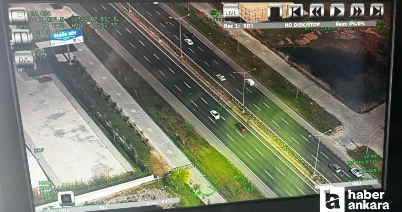 Bayram tatilinin son gününde Ankara’da trafik yoğunluğu helikopterle denetlendi!
