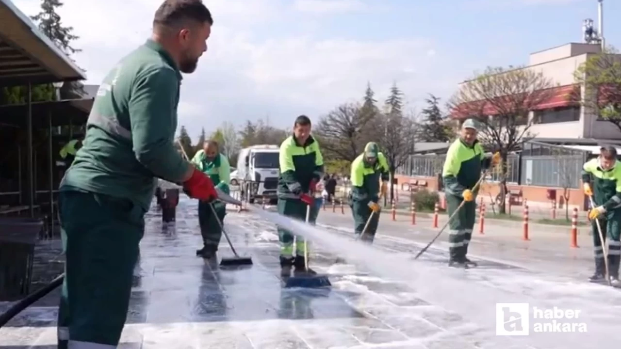 Keçiören Belediyesi ilçede bahar temizliği yapıyor