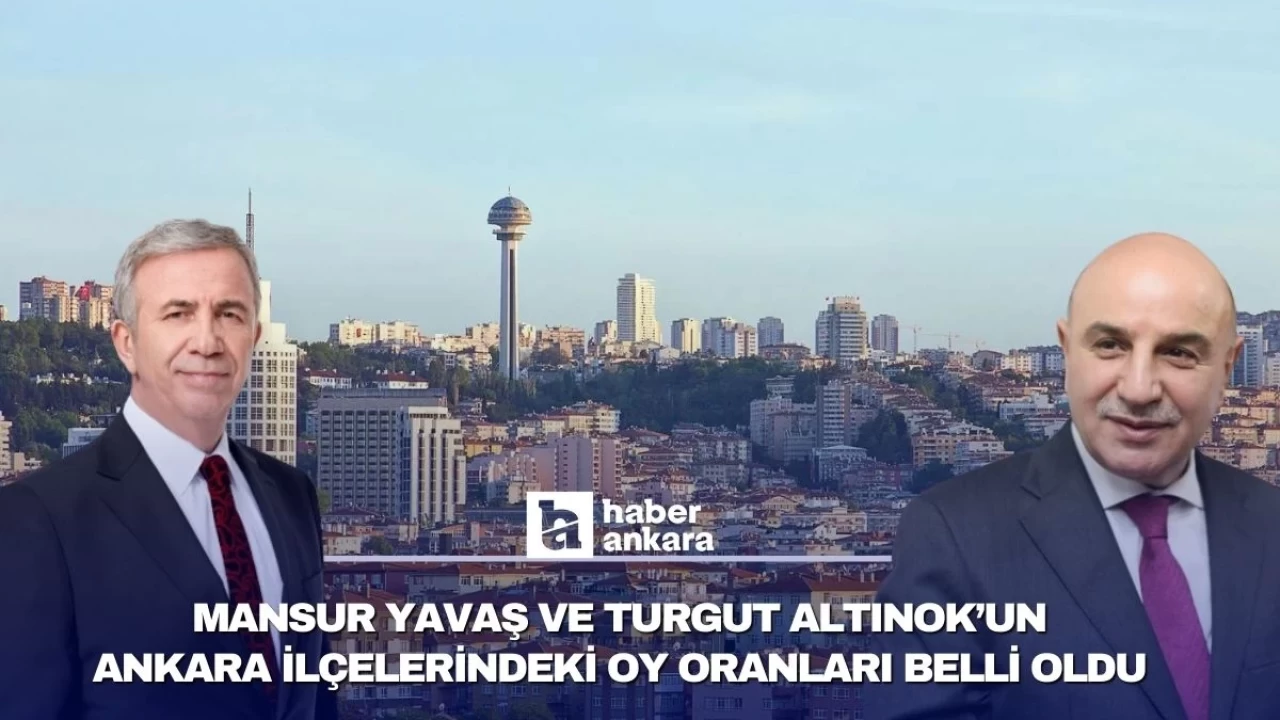 ABB Başkan adaylarının Ankara ilçelerinde aldıkları oy oranları belli oldu!