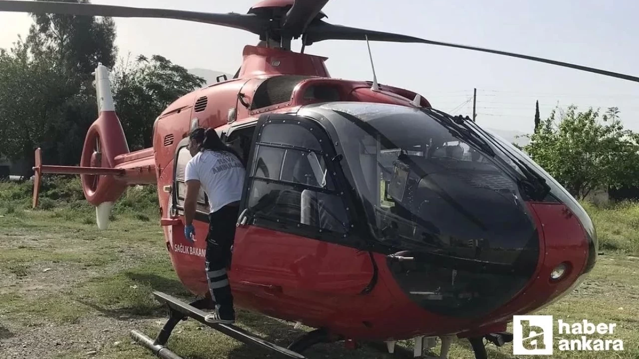 Kalp hastalığı olan 4 günlük bebek, ambulans helikopterle Ankara’ya sevk edildi