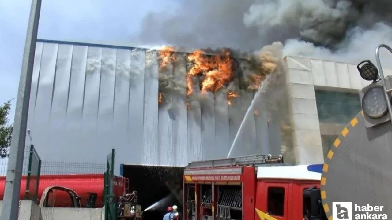 Ankara’da bir medikal malzeme fabrikasında yangın çıktı!