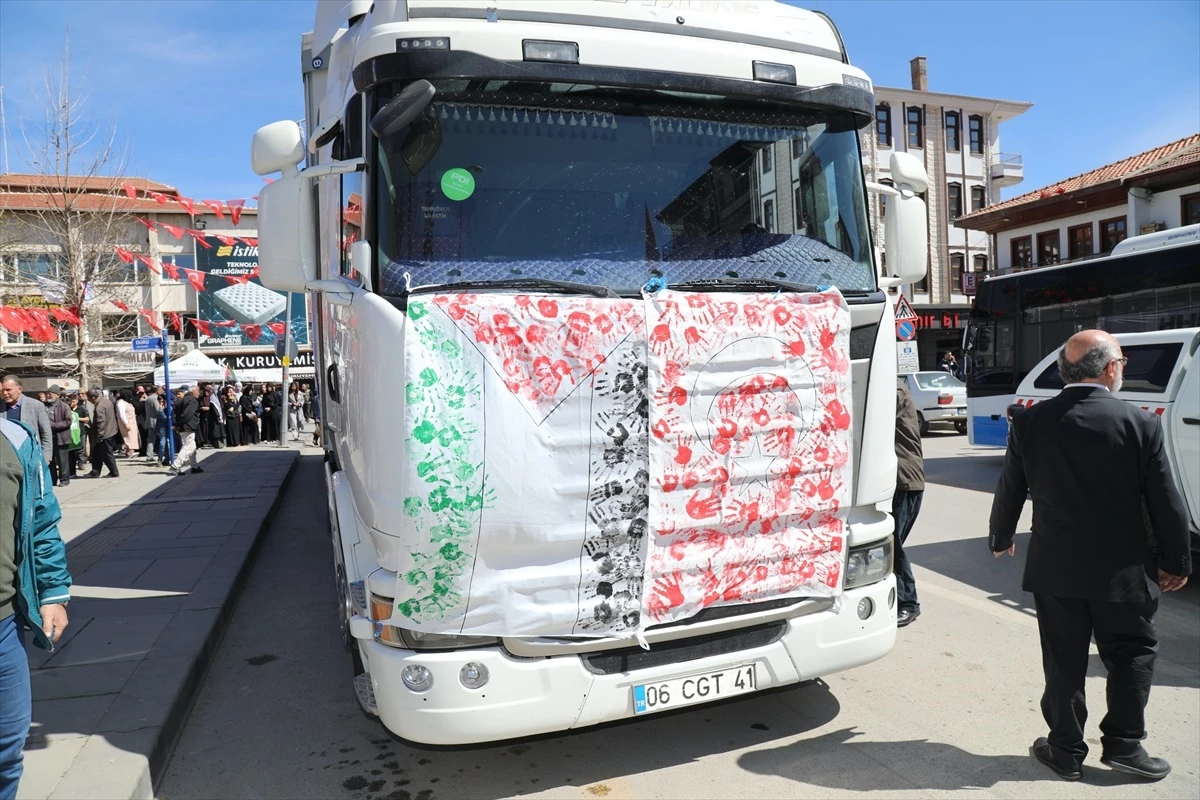 Çubuk’tan Gazze’ye Yardım Tırı Yola Çıktı