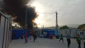 Antakya’da konteyner kentte yangın: Depremzedelerin yaşadığı 4 konteyner kül oldu