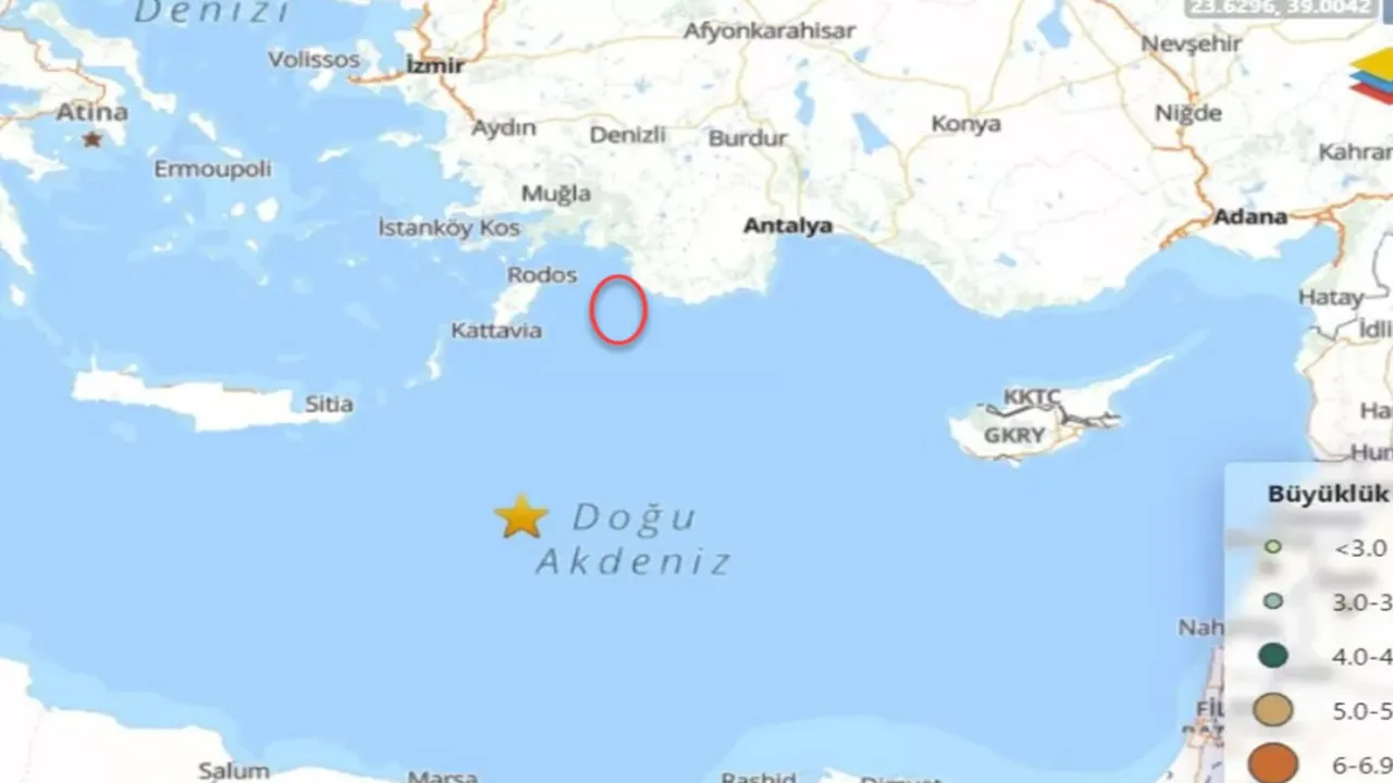 Antalya, Kaş’ta 4.2 şiddetinde deprem