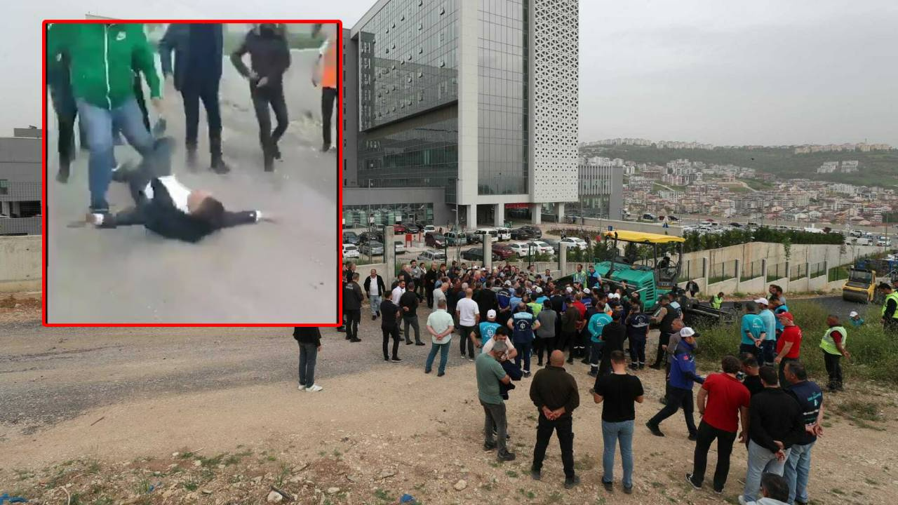 CHP’li ve AKP’li belediye çalışanları birbirine girdi: AKP’li belediye meclis üyesi “imdat polis” diyerek kendini yerlere attı