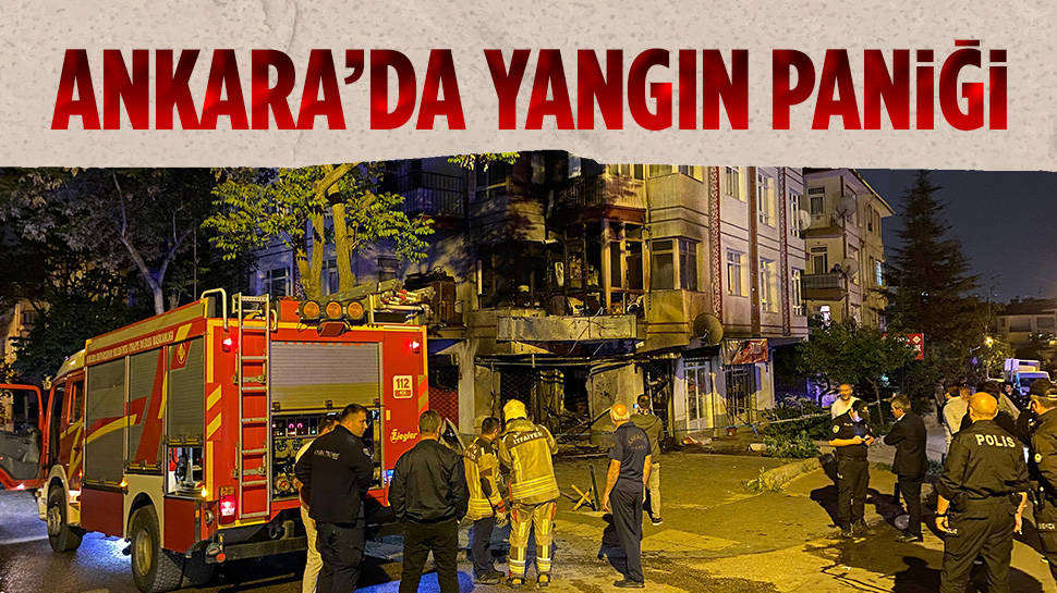 Dükkanda Başlayan Yangın, Üst Kattaki Dairelere Sıçradı… Ankara’da Yangın Paniği…