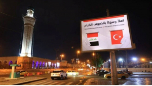 Irak’ta Erdoğan’ın ziyareti öncesi caddelere Türk bayrağı asıldı
