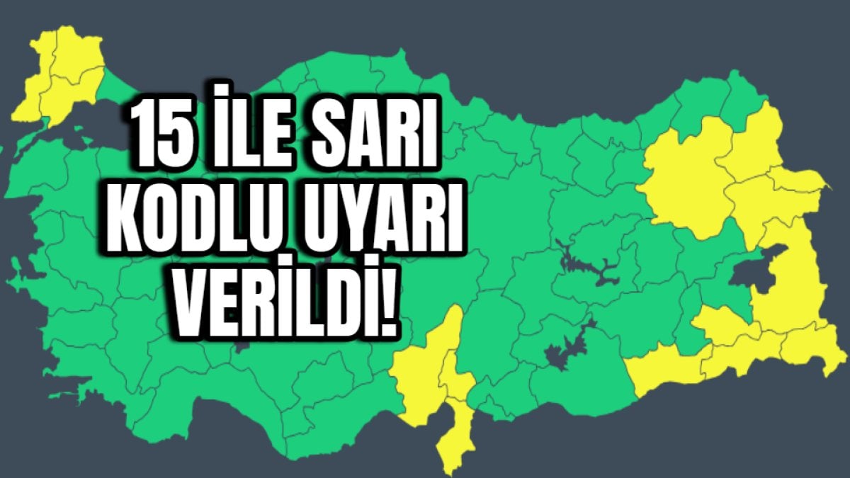 Edirne, İstanbul, Adana, Hatay, Ankara…. Meteoroloji 15 ile sarı kodlu uyarı verdi: Hava sıcaklıkları düşüyor