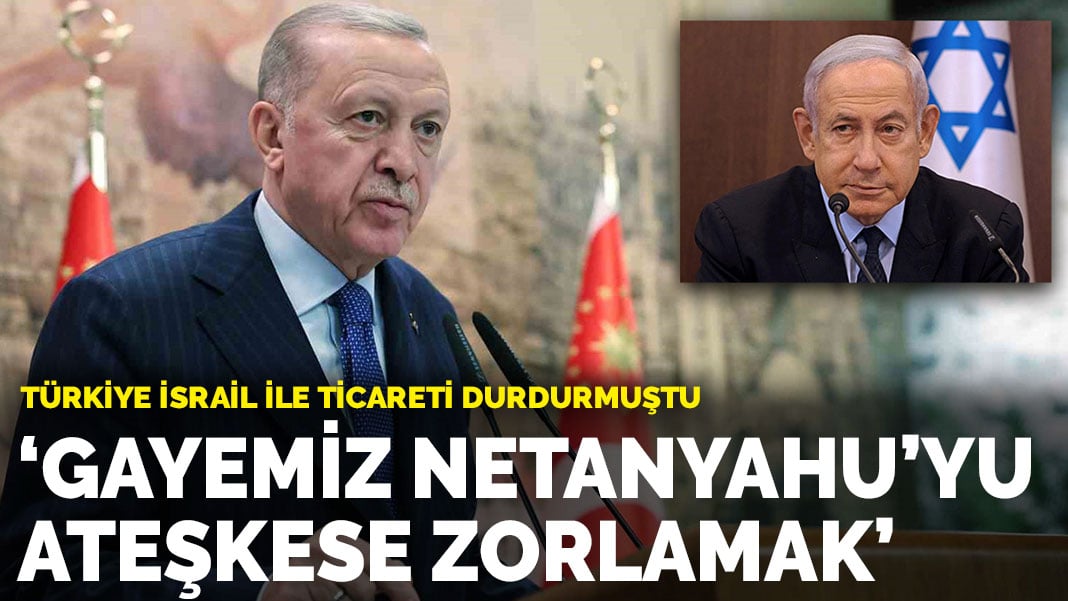 Cumhurbaşkanı Erdoğan: Tek gayemiz Netanyahu yönetimini ateşkese zorlamak