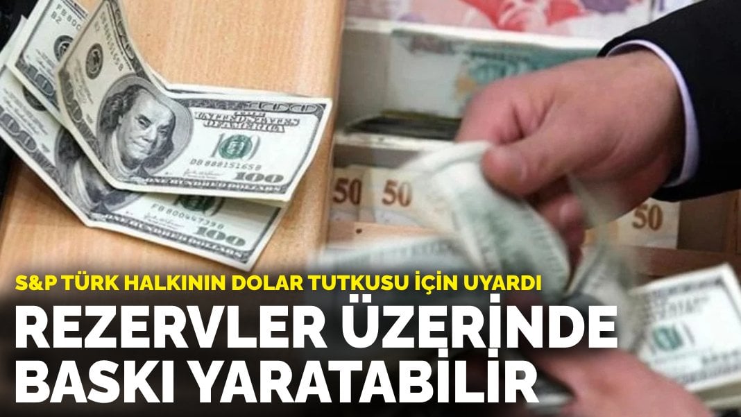 S&P Türk halkının dolar tutkusu için uyardı: Rezervler üzerinde baskı yaratabilir