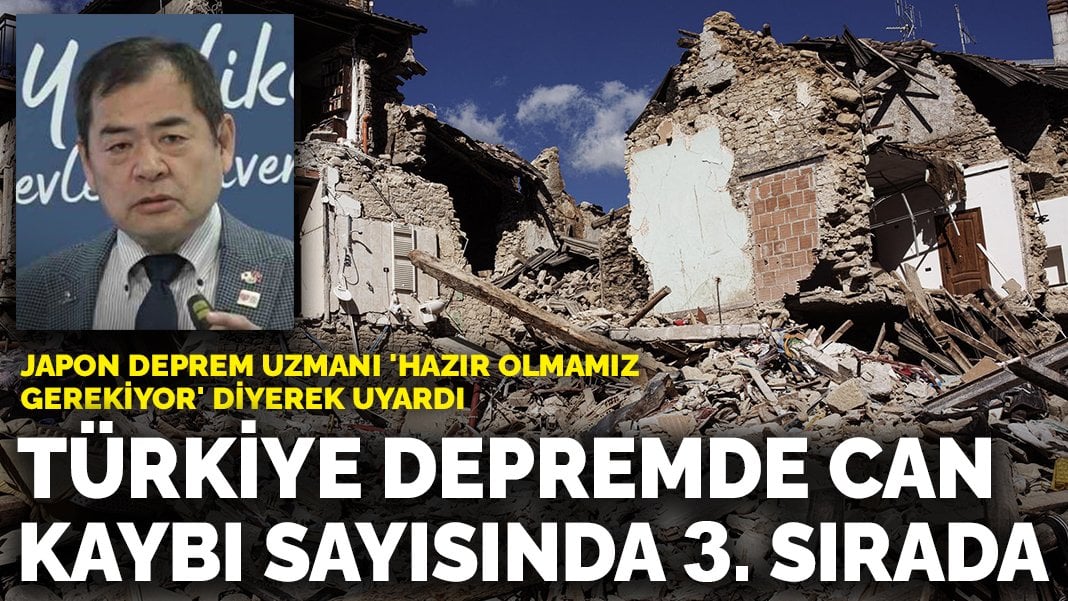 Japon deprem uzmanı ‘Hazır olmamız gerekiyor’ diyerek uyardı: Türkiye depremde can kaybı sayısında 3. sırada