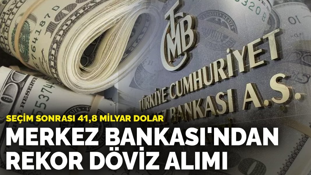 Merkez Bankası’ndan rekor döviz alımı: Seçim sonrası 41,8 milyar dolar