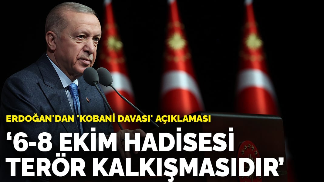 Erdoğan’dan ‘Kobani Davası’ açıklaması: 6-8 Ekim hadisesi terör kalkışmasıdır