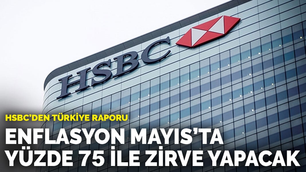 HSBC’den Türkiye raporu: Enflasyon Mayıs’ta yüzde 75 ile zirve yapacak