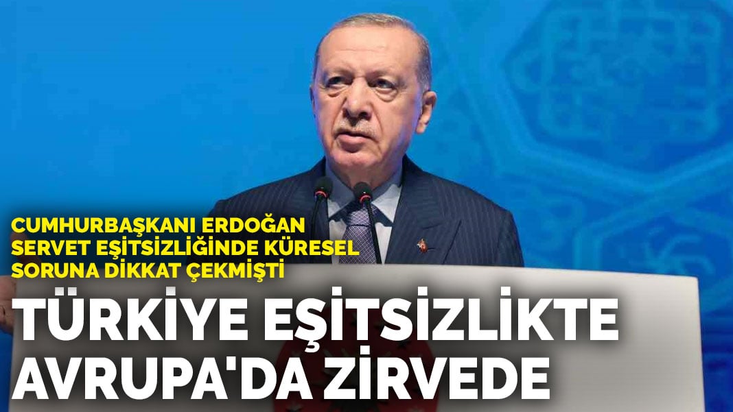 Cumhurbaşkanı Erdoğan servet eşitsizliğinde küresel soruna dikkat çekmişti: Türkiye servet eşitsizliğinde Avrupa’da zirvede