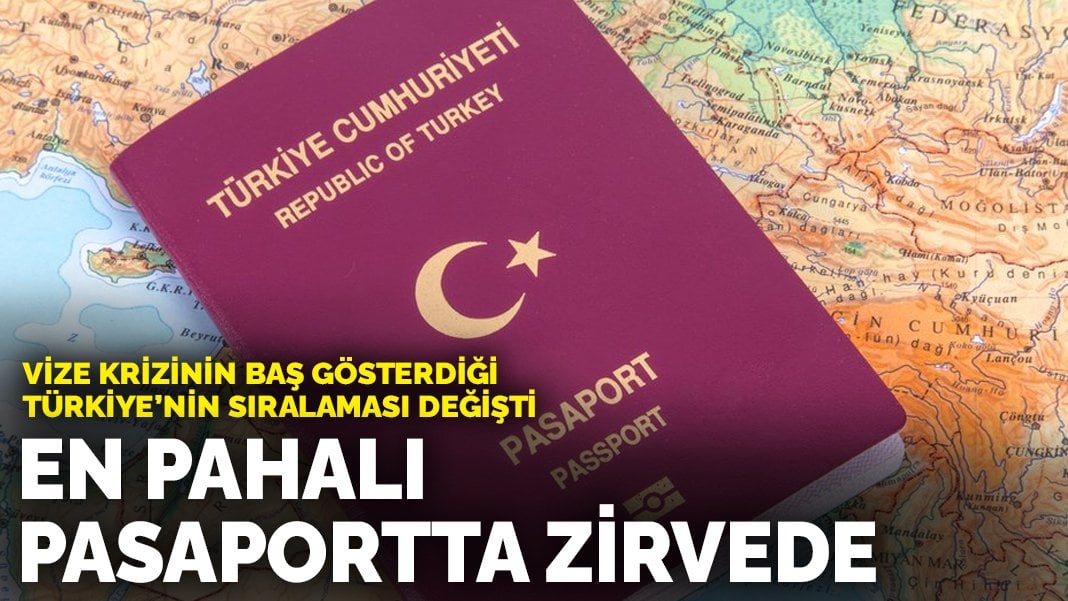 Vize krizinin baş gösterdiği Türkiye’nin sıralaması değişti: En pahalı pasaportta…