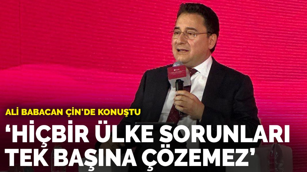 Ali Babacan Çin’de konuştu: Hiçbir ülke sorunları tek başına çözemez