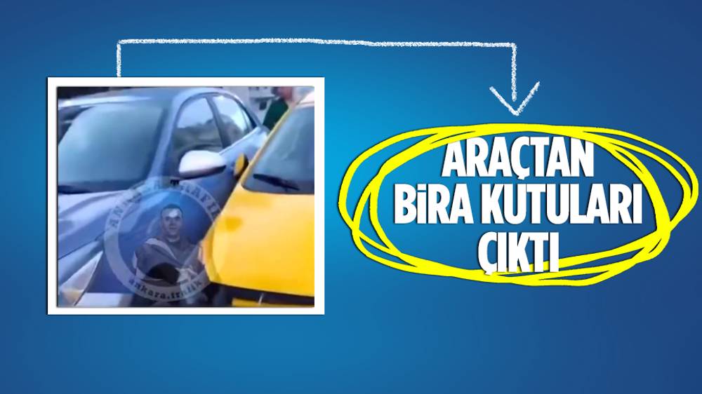 Ankara’da Alkollü Taksici Araçları Hurdaya Çevirdi