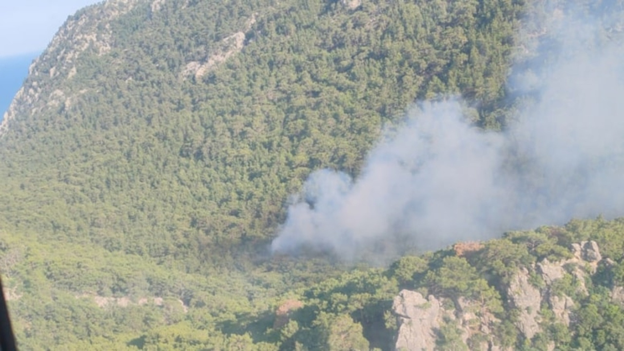 Antalya’nın Konyaaltı ilçesinde orman yangını çıktı