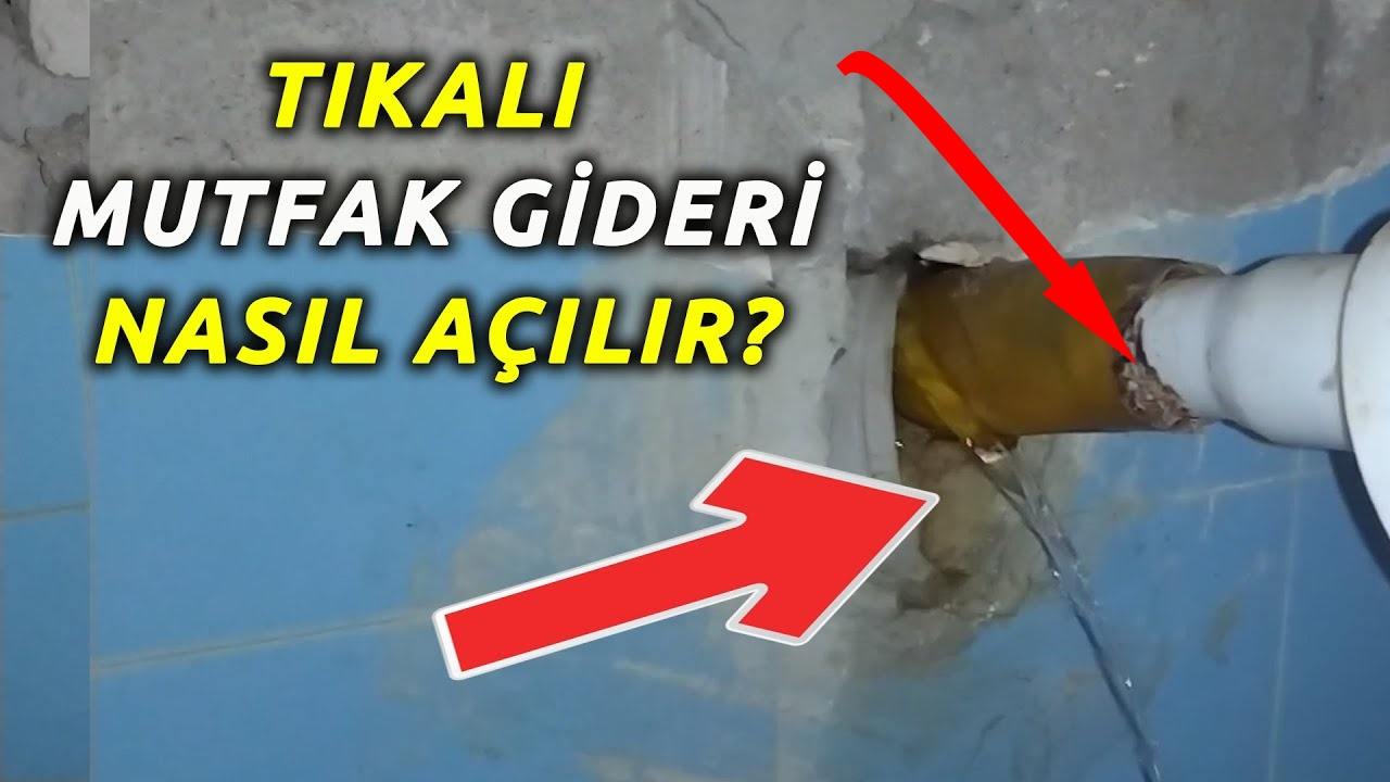 Tıkalı mutfak giderini açmanın yolu. Kimyasal kullanmadan 1 dakikada açılıyor