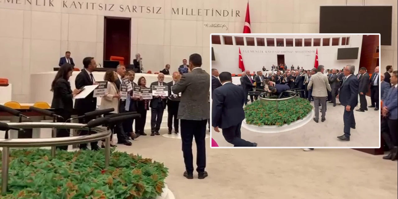 TBMM Genel Kurulunda kavga çıktı: AK Parti ve DEM Parti arasında kayyım kavgası