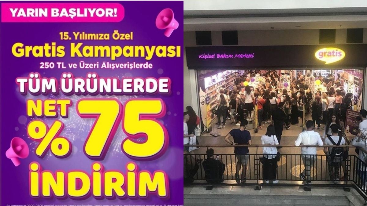 Gratist’te yüzde 70 indirim! Ortalık savaş alanına döndü, yetişen alıyor, kuyruklar uzadıkça uzadı