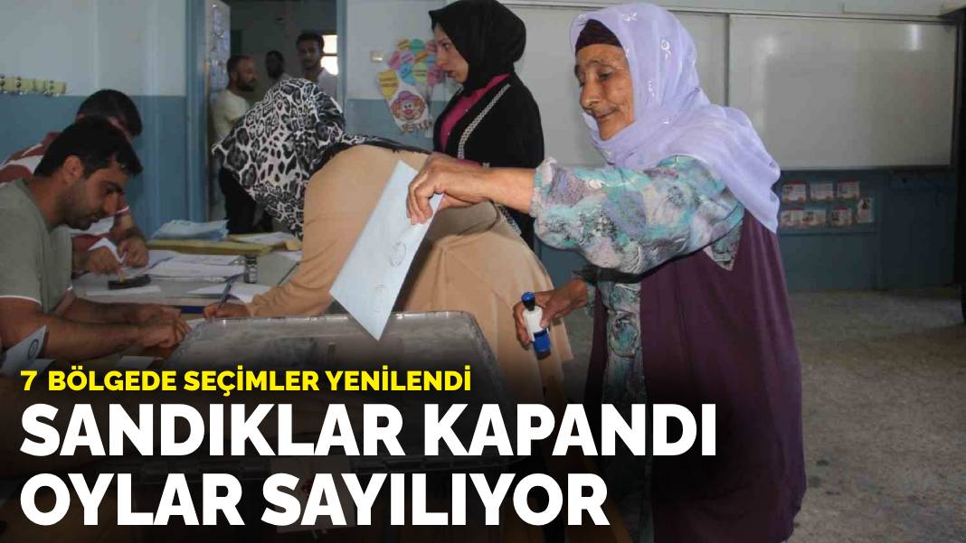 7 bölgede seçimler yenilendi: Sandıklar kapandı, oylar sayılıyor