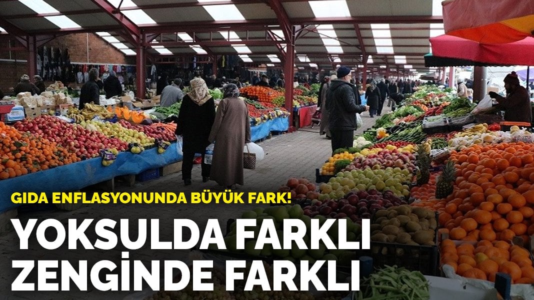 Gıda enflasyonunda büyük fark! Yoksulda farklı zenginde farklı