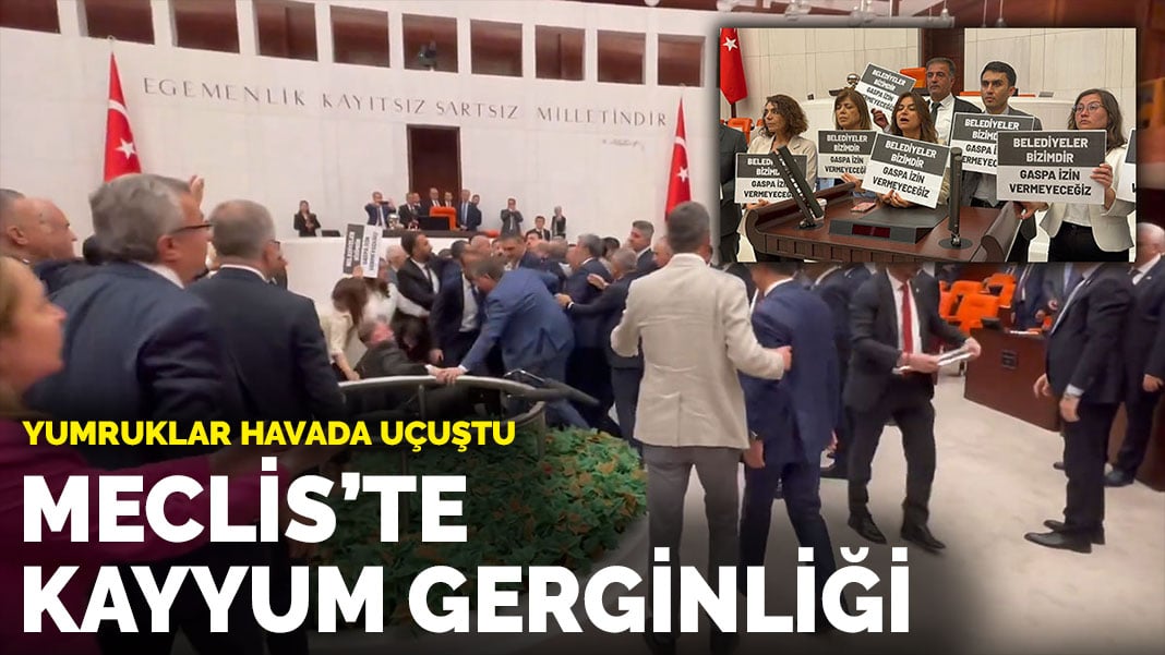 Meclis’te kayyum gerginliği: Yumruklar havada uçuştu