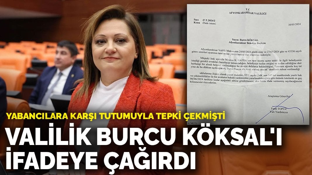 Yabancılara karşı tutumuyla tepki çekmişti: Afyonkarahisar Belediye Başkanı Burcu Köksal ifadeye çağrıldı