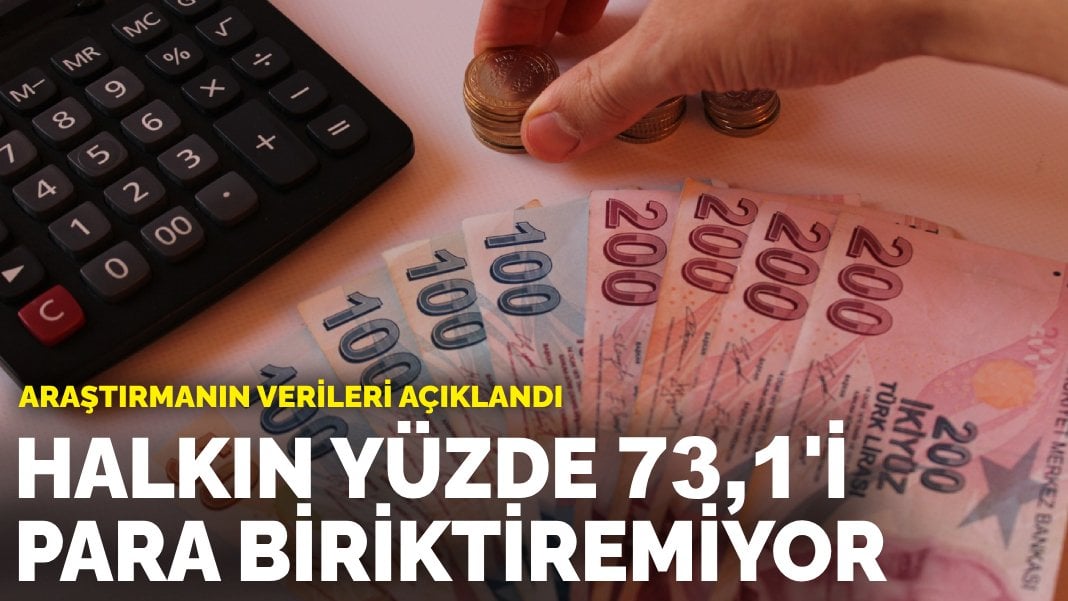 Araştırmanın verileri açıklandı: Halkın yüzde 73,1’i para biriktiremiyor