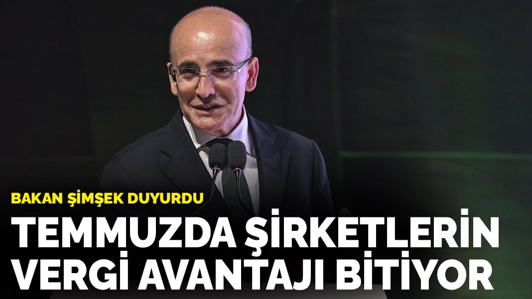 Bakan Şimşek: Temmuzda şirketlerin vergi avantajlarını bitiriyoruz