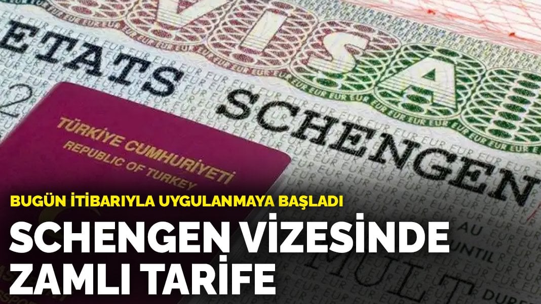 Schengen’e başvuracak vatandaşlara kötü haber! Zamlı tarife başladı!