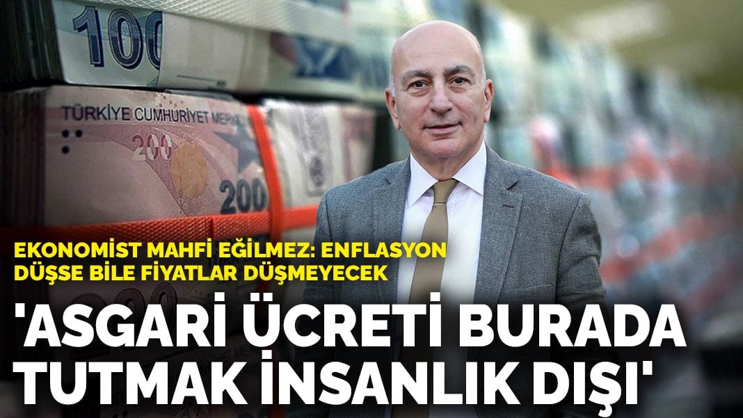 Ekonomist Mahfi Eğilmez: Asgari ücreti burada tutmak insanlık dışı