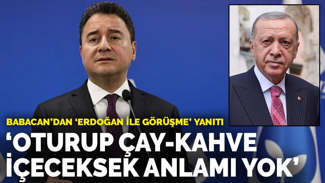 Babacan’dan ‘Erdoğan ile görüşme’ yanıtı: Çay-kahve içeceksek anlamı yok