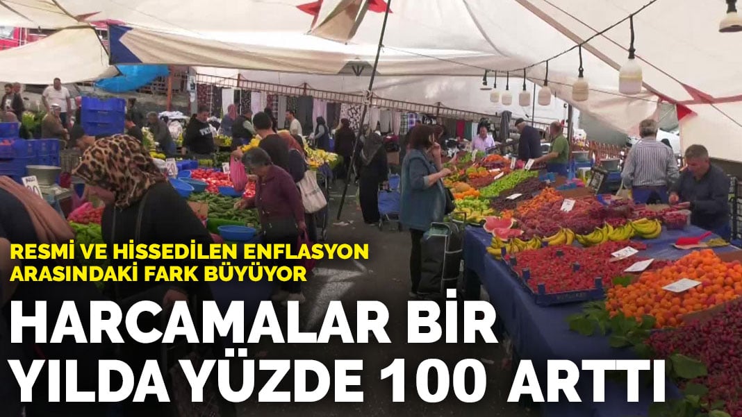 Resmi ve hissedilen enflasyon arasındaki fark büyüyor: Harcamalar bir yılda yüzde 100 arttı