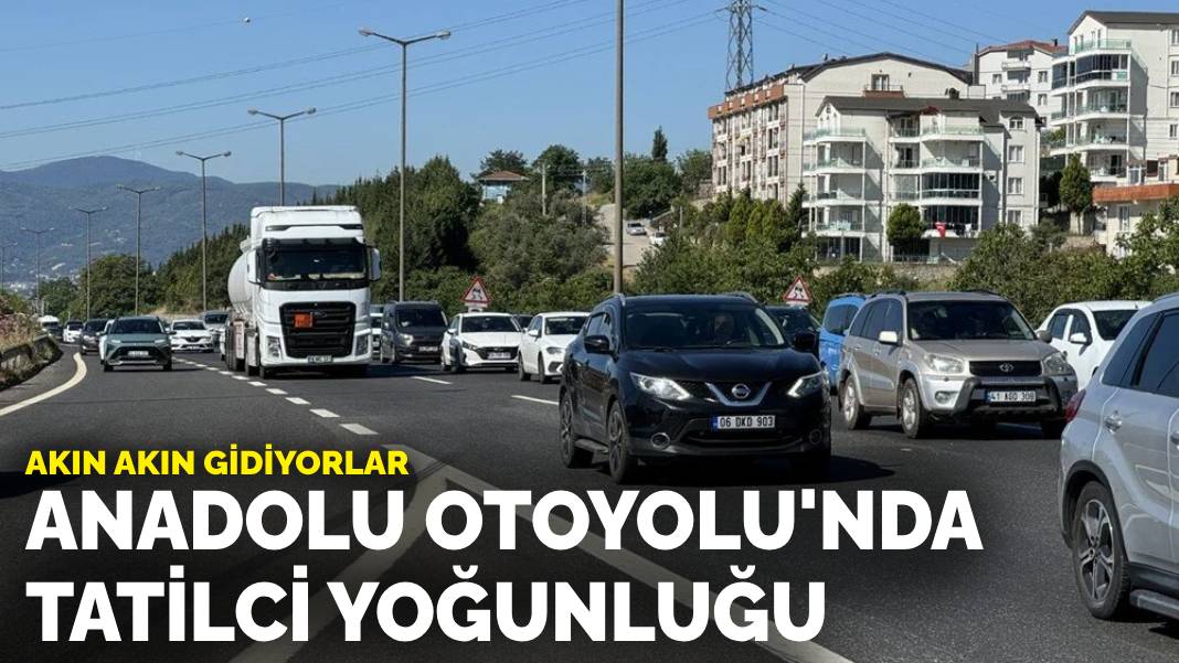 Anadolu Otoyolu’nda tatilci yoğunluğu