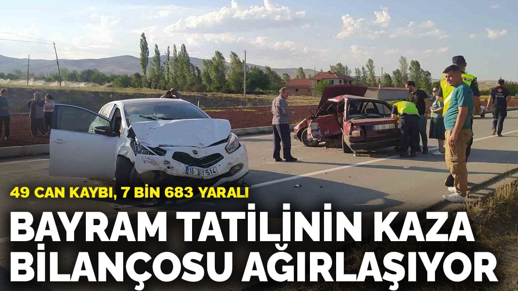 Bayram tatilinin 6. gününde 688 trafik kazası: 49 can kaybı, 7 bin 683 yaralı