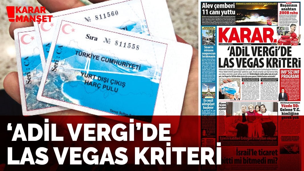 ‘Adil Vergi’de Las Vegas kriteri