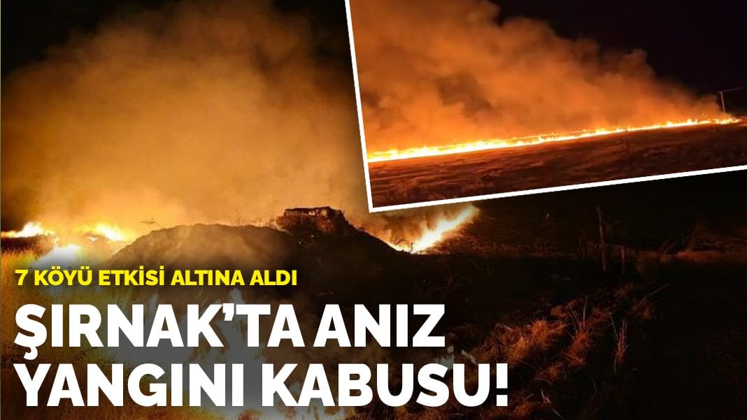 Şırnak’ta anız yangını kabusu! 7 köyü etkisi altına aldı