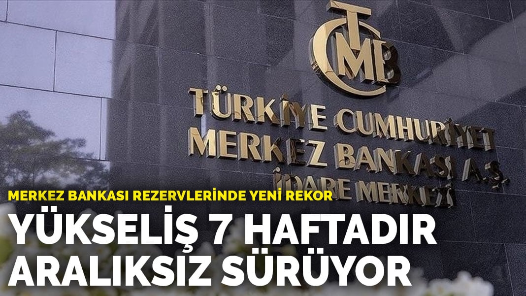 Merkez Bankası rezervlerinde yeni rekor: Yükseliş 7 haftadır aralıksız sürüyor