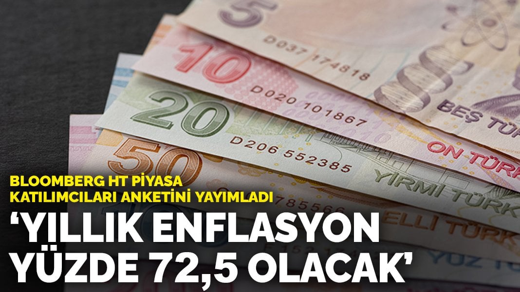 Bloomberg HT Piyasa Katılımcıları Anketi’ni yayımladı: Yıllık enflasyon yüzde 72,5 olacak