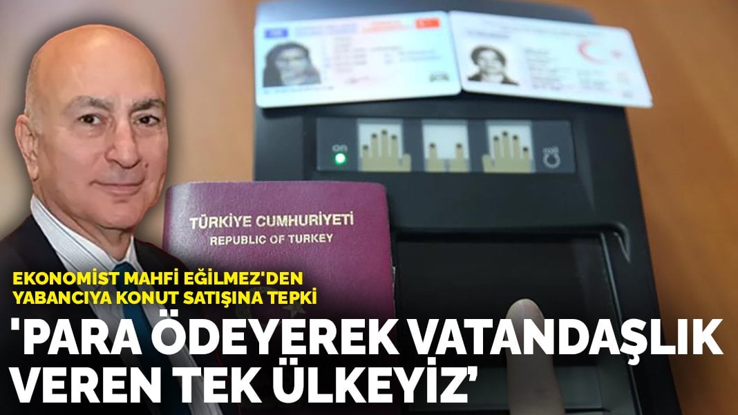 Ekonomist Mahfi Eğilmez: Para ödeyerek vatandaşlık veren tek ülkeyiz