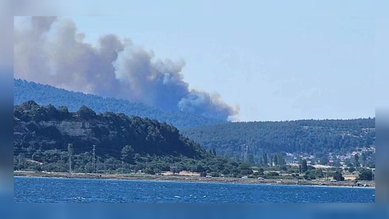 Çanakkale’de yangın büyüdü! Köy tamamen tahliye ediliyor