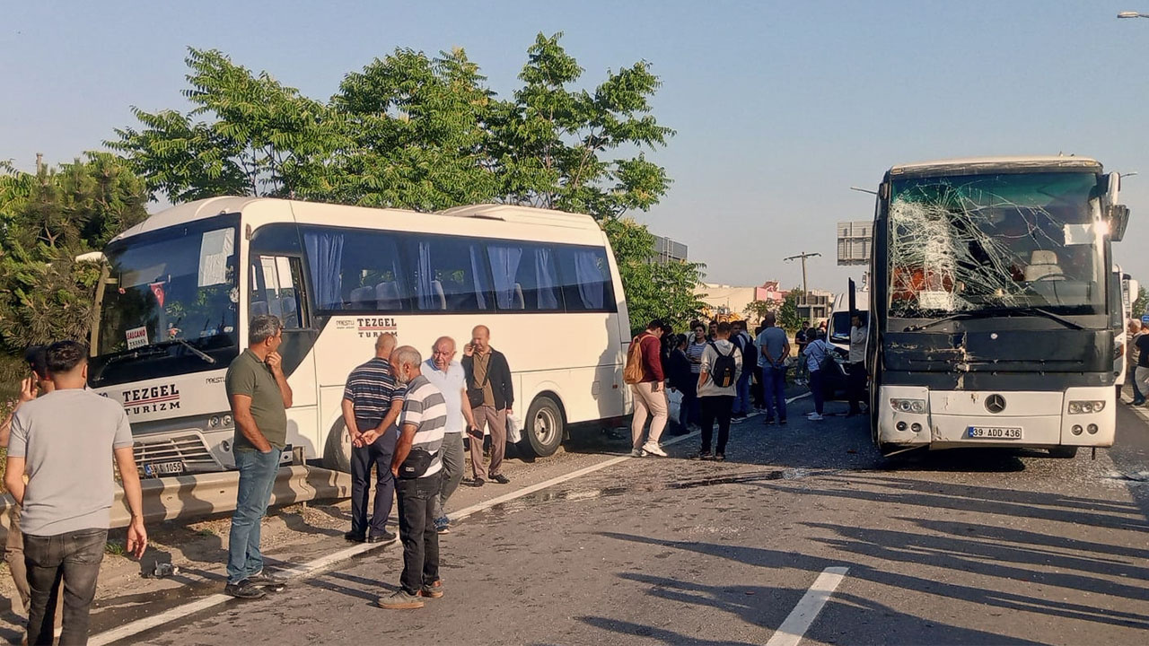 Kırklareli’nde zincirleme kaza: 9 araç çarpıştı, 19 yaralı