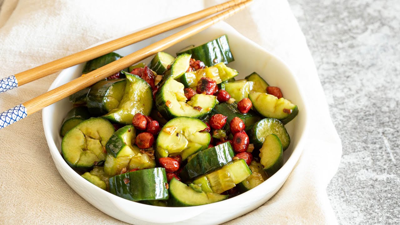 Smashed Asian Cucumber Salad - Super Quick, Super Fun! - YouTube