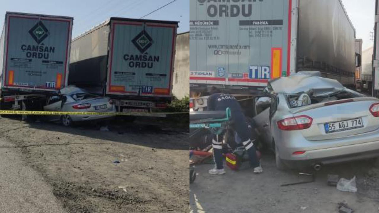 Samsun’da feci kaza: Polis hayatını kaybetti, eşi ve çocuğu yaralandı