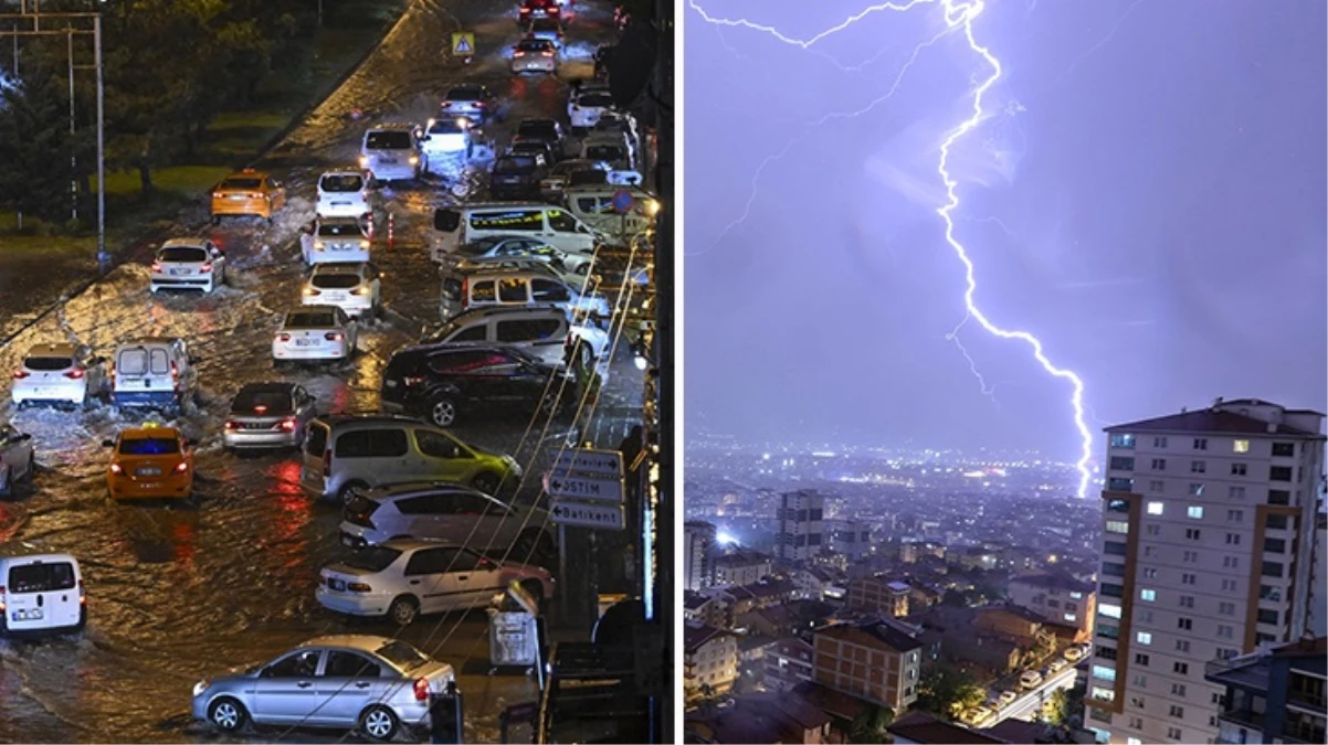 Ankara, sağanak yağışa teslim oldu, fırtına tabelayı devirdi: 1 ölü